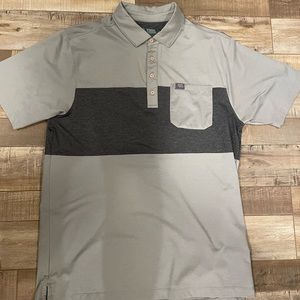 Matte Grey golf polo size large